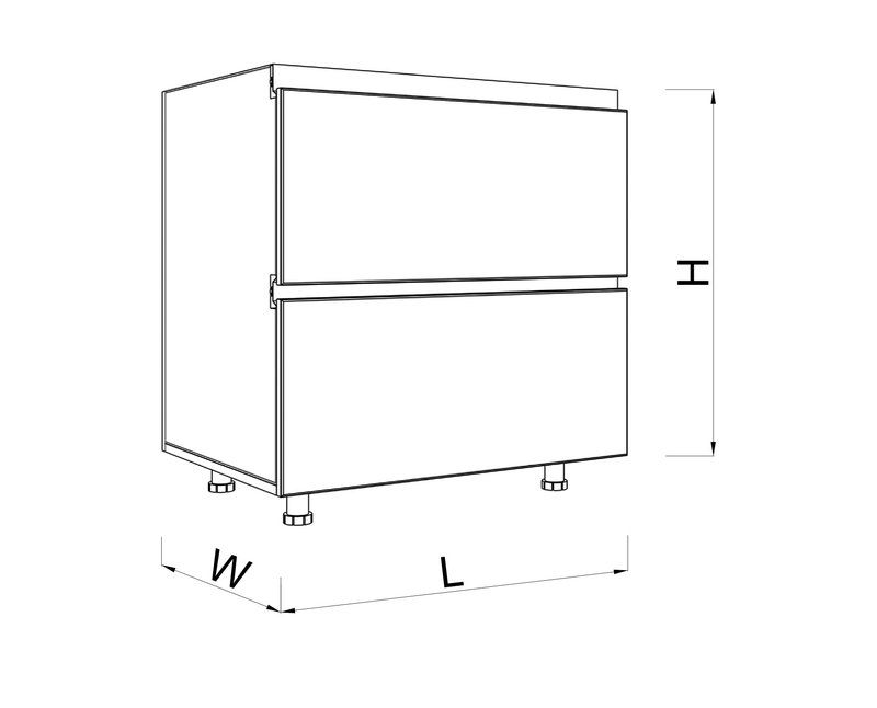 Tủ 2 Ngăn Kéo Lecmax Home NK2K