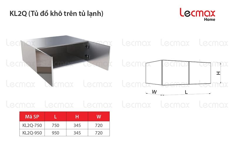 Tủ Đồ Khô Trên Tủ Lạnh Lecmax Home KL2Q