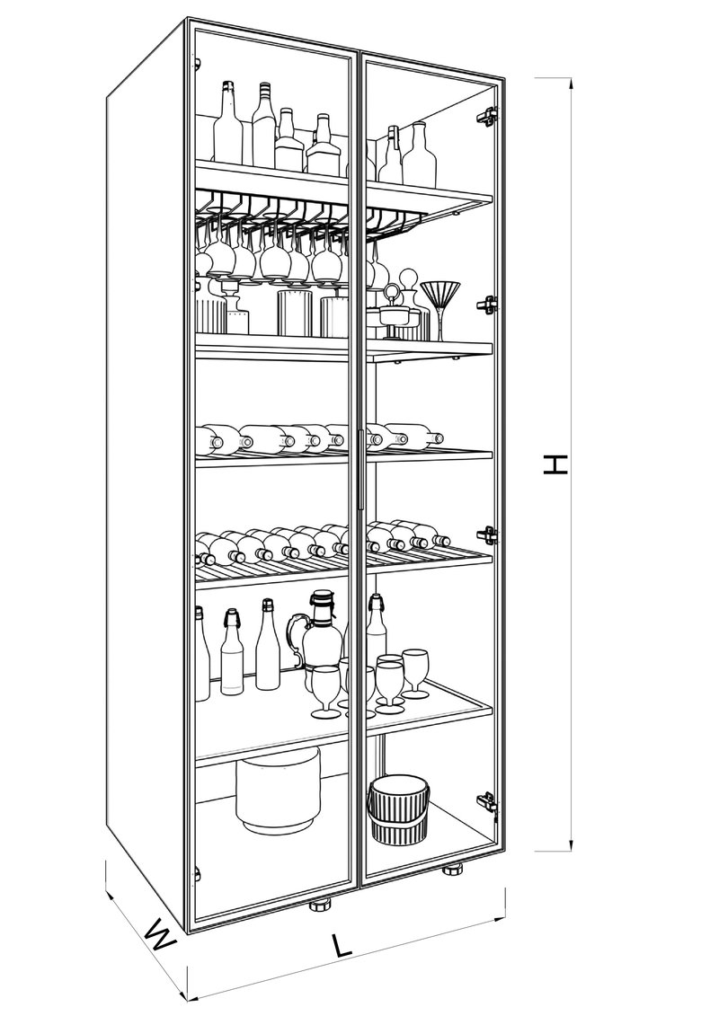 Tủ Rượu 2 Cánh Lecmax Home RU2Q