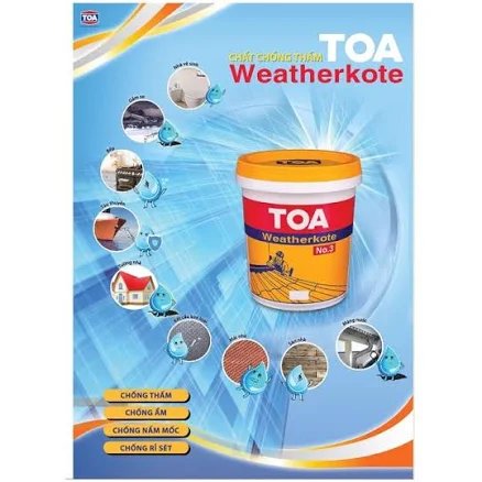 Sơn Chống Thấm TOA Weathercoat 1kg Màu Đen