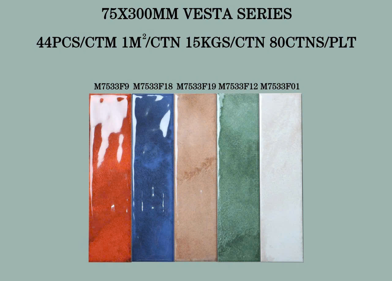 Gạch ốp Vesta 75x300 nhiều màu